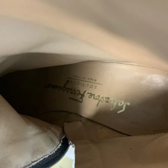 Women's Salvatore Ferragamo LAPO Suede Boots Sz 5.5 AA Brown Mustang Buc zipper - Picture 10 of 11